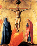Распятие. Часть полиптиха из церкви Кармине в Пизе. Мазаччо