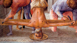 Распятие Святого Петра. Фрагмент. Часть полиптиха из церкви Кармине в Пизе. Мазаччо